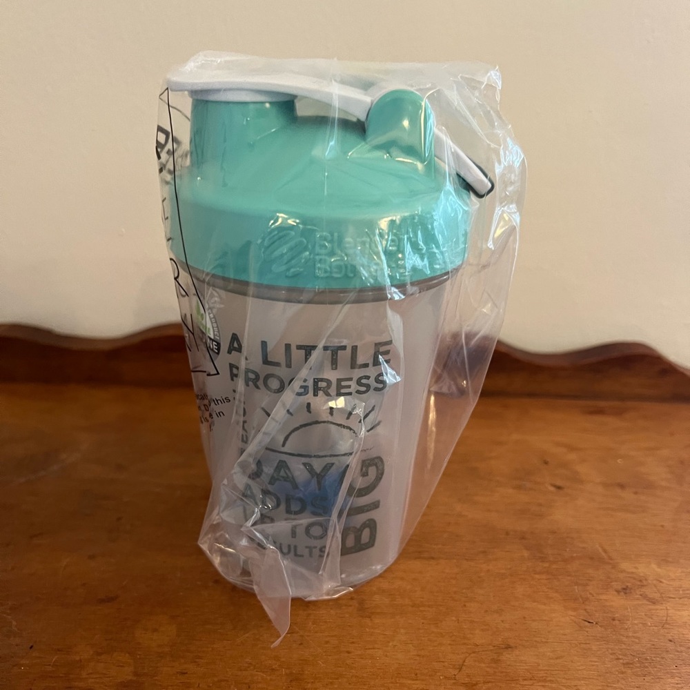 12 oz "A Little Progress" Blender Bottle Shaker Cup - New in Plastic!